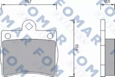 FOMAR FRICTION fo653681 -  Комплект тормозных колодок, дисковый тормоз